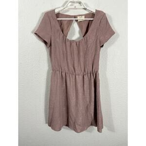 Pins and Needles Mini Dress Size‎ M Dusty Pink Floral Polyester